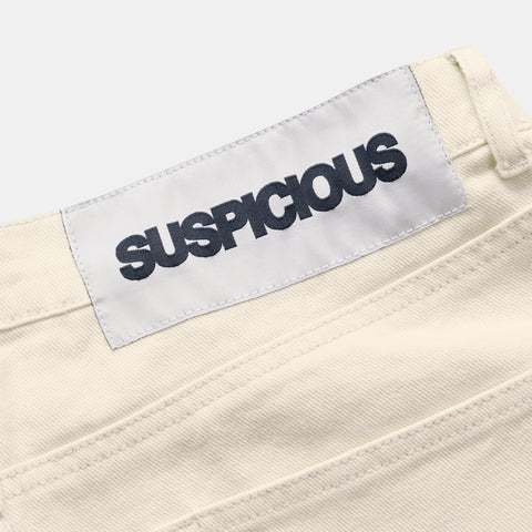 Summer Breeze / Solid Jeans Shorts - Egret