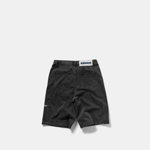 Summer Breeze / Solid Jeans Shorts - Washed Black