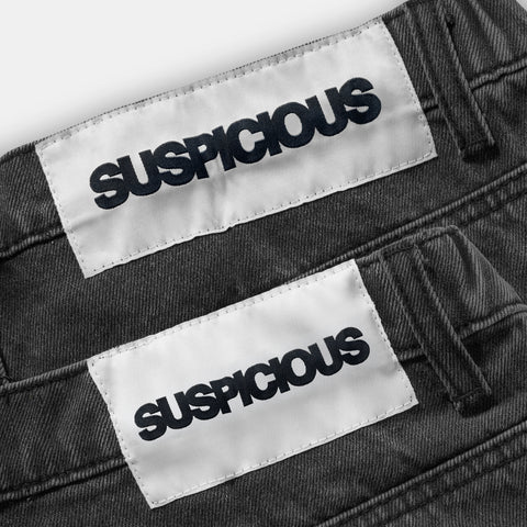 Summer Breeze / Solid Jeans Shorts - Washed Black