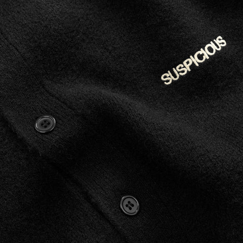Winter 5 / Solid Knitted Cardigan - Black