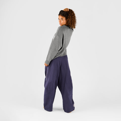 End Of Summer / Solid Knitted Crew - Grey
