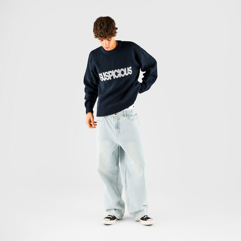 End Of Summer / Solid Knitted Crew - Nightfall