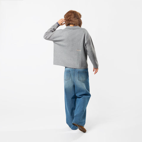 Winter 5 / Solid Knitted Jacket - Neutral Heather