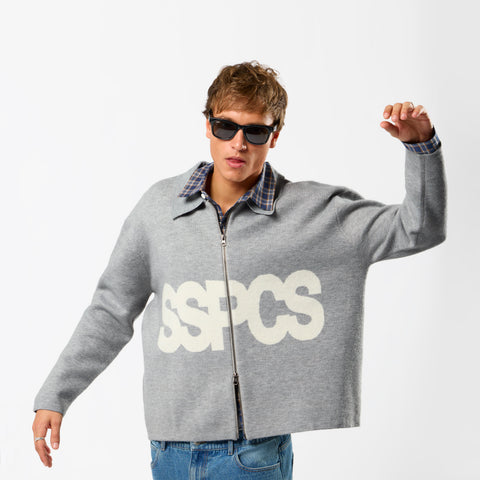 Winter 5 / Solid Knitted Jacket - Neutral Heather