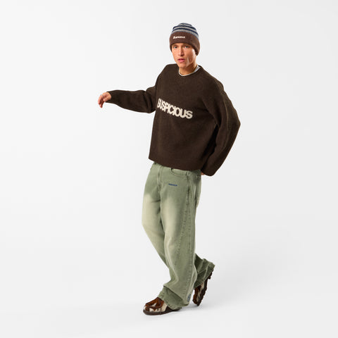 Winter 5 / Solid Knitted Sweat - Espresso