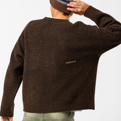 Winter 5 / Solid Knitted Sweat - Espresso