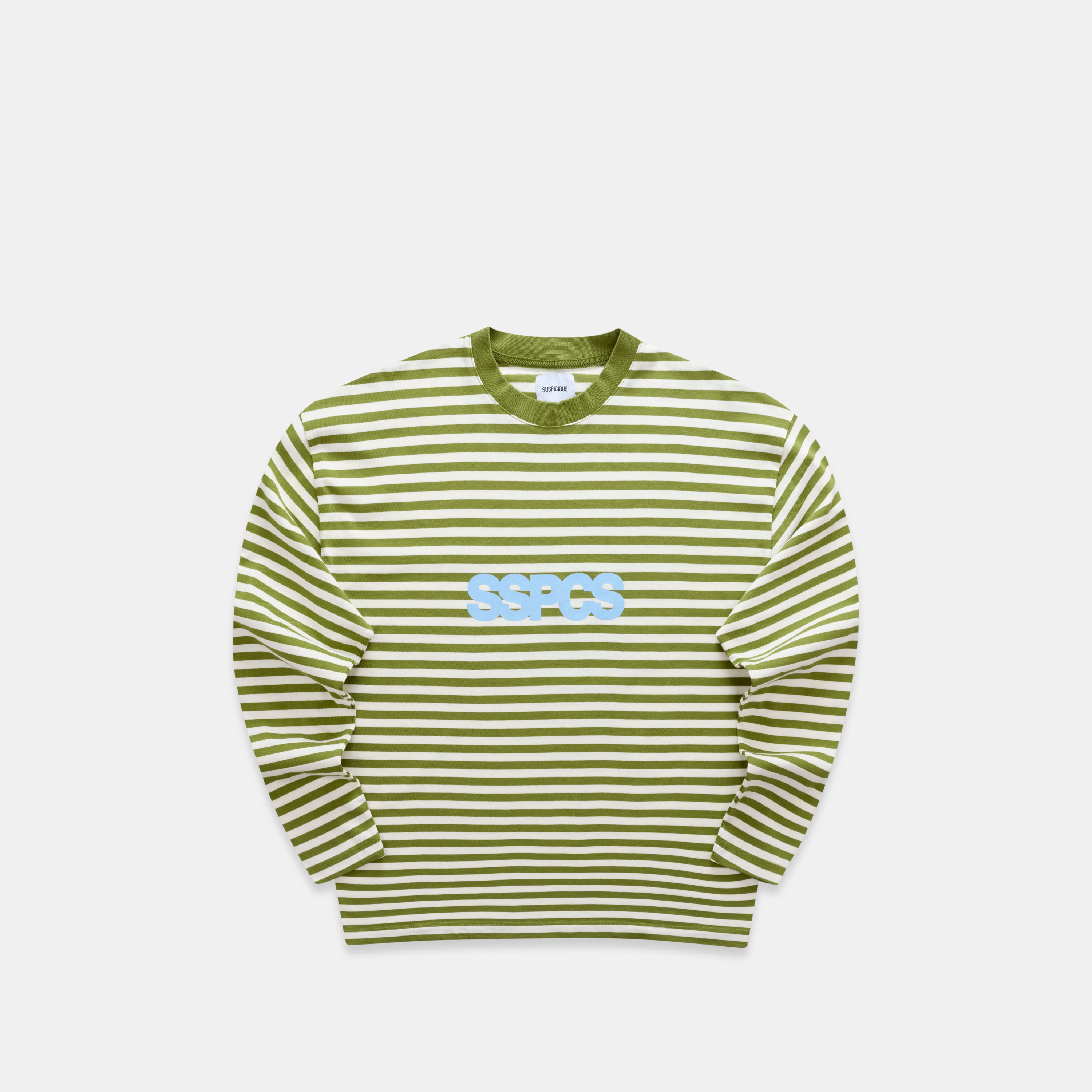 Solid Striped Longsleeve - Deep Moss – Suspicious Antwerp