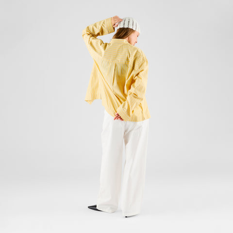 Summer Breeze / Solid Square Shirt - Butter Striped