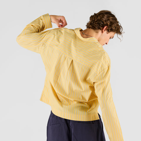 Summer Breeze / Solid Square Shirt - Butter Striped