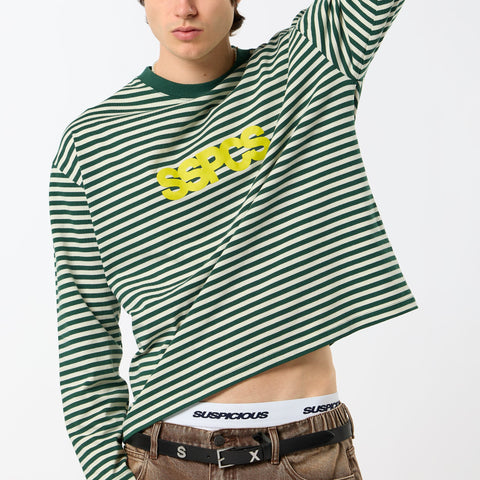PL / Solid Striped Longsleeve - Green Yellow