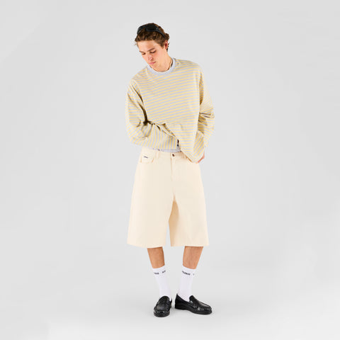 Summer Breeze / Solid Jeans Shorts - Egret