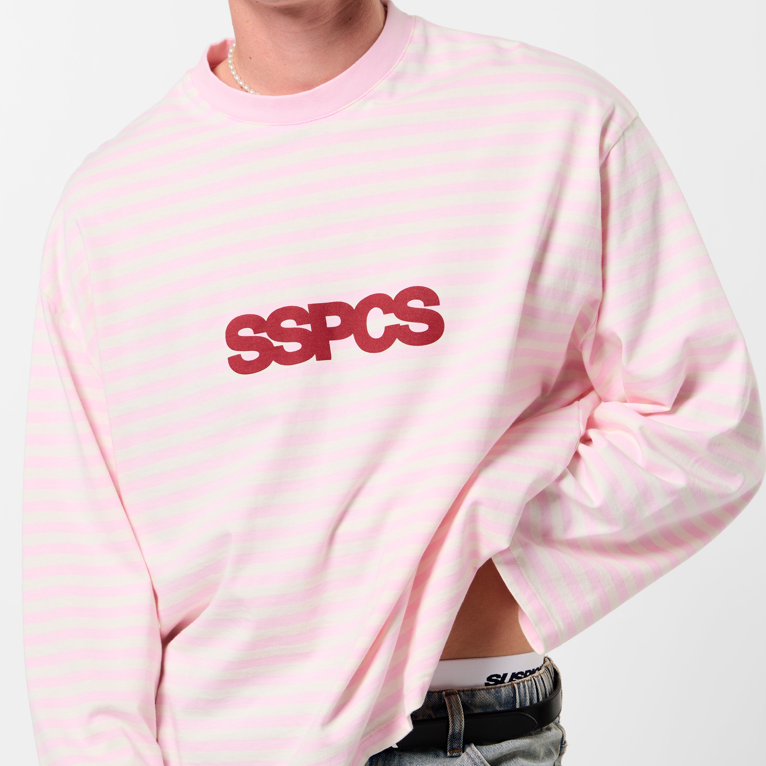 Solid Striped Longsleeve - Pink – Suspicious Antwerp