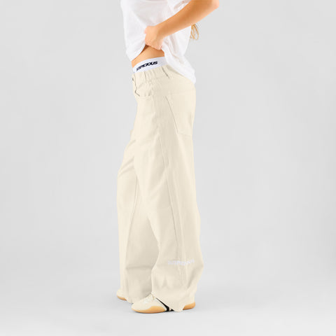 Summer Breeze / Solid W Jeans - Egret