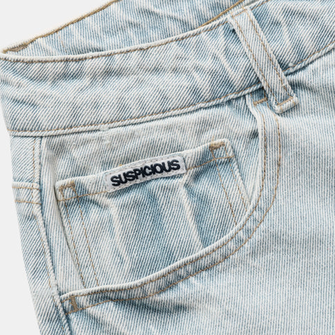 Summer Breeze / Solid W Jeans Shorts - Bleached