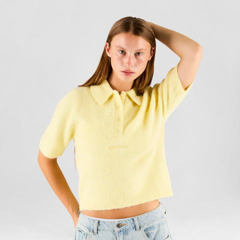 Summer Breeze / Solid W Knit Polo - Butter