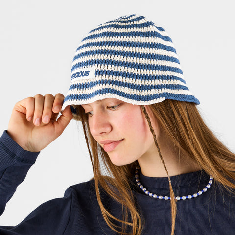 Boat / Spiral Crochet Hat - Nightfall