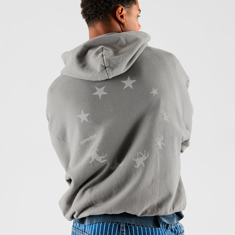 Suspicious Cowboys / Spur Hoodie - Washed Rhino
