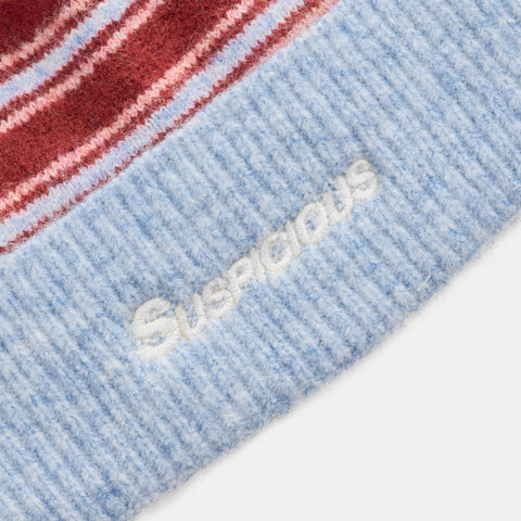 Winter3 / Striped Beanie - Red & Blue