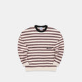 Winter3 / Striped Knitted Sweat - Black & White