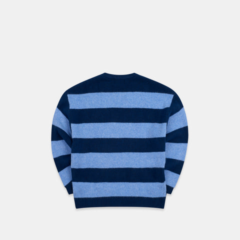 PL / Striped Knitted Sweat - Blue