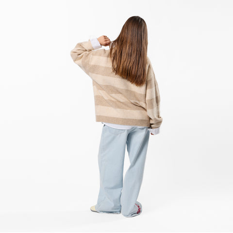 PL / Striped Knitted Sweat - Dune