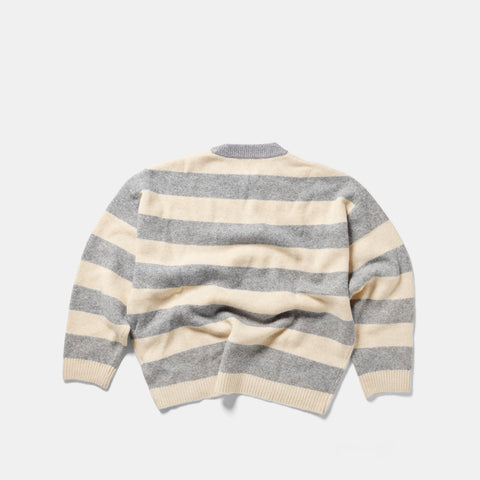 Fall 1 / Striped Knitted Sweat - Dune & Heather