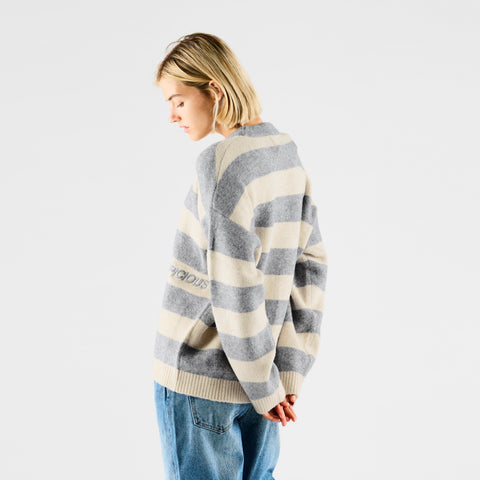 Fall 1 / Striped Knitted Sweat - Dune & Heather