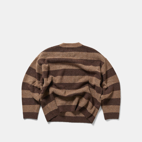 Fall 1 / Striped Knitted Sweat - Espresso