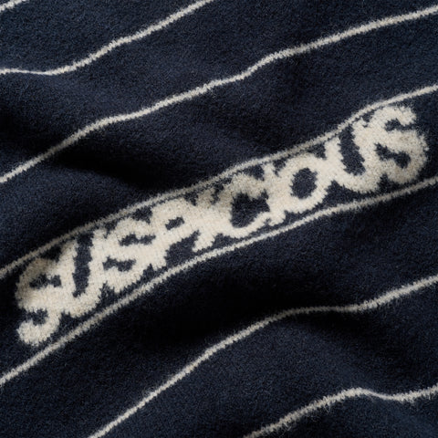 Fall 1 / Striped Knitted Sweat - Navy