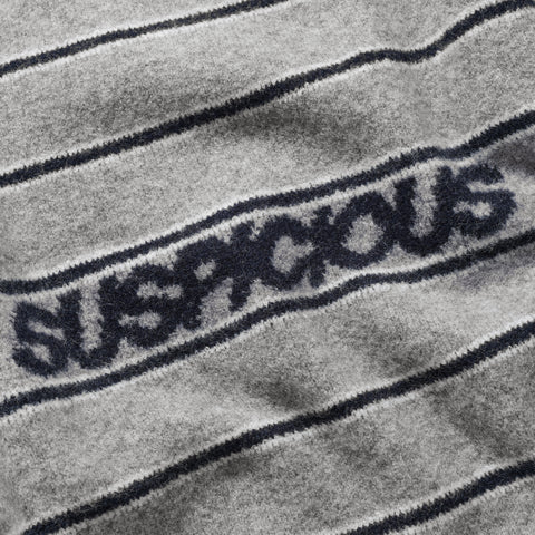 Fall 1 / Striped Knitted Sweat - Navy & Heather Grey