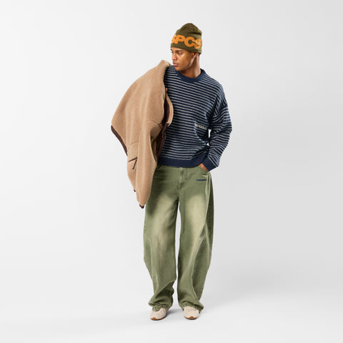 Polkaline / Striped Knitted Sweat - Nightfall