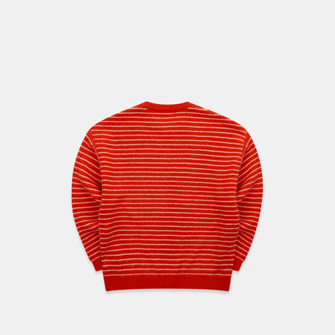 Polkaline / Striped Knitted Sweat - Red