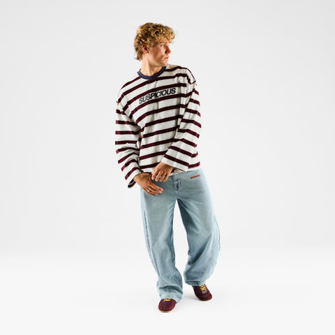 Winter1 / Striped Longsleeve - Natural & Red
