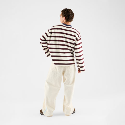 Winter1 / Striped Longsleeve - Natural & Red