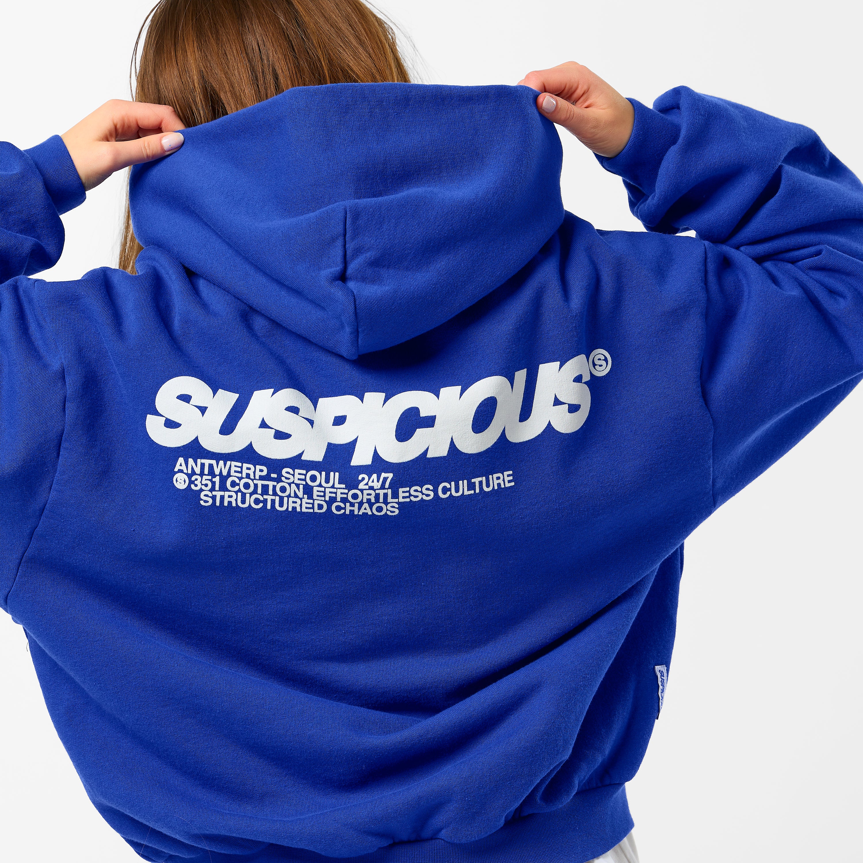 Structured Chaos Hoodie - Big Blue – Suspicious Antwerp
