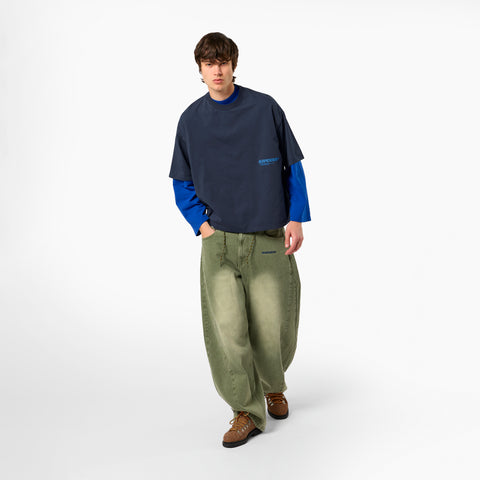 +351 Cotton / Structured Chaos Tee - Nightfall & Big Blue