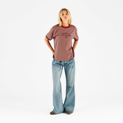 Suspicious Cowboys / Sus Cowboys Ringer Tee - Washed Red