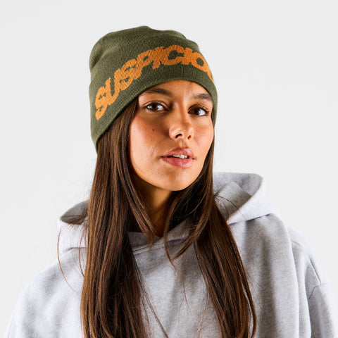 Fall 2 / Suspicious Beanie - Khaki & Orange