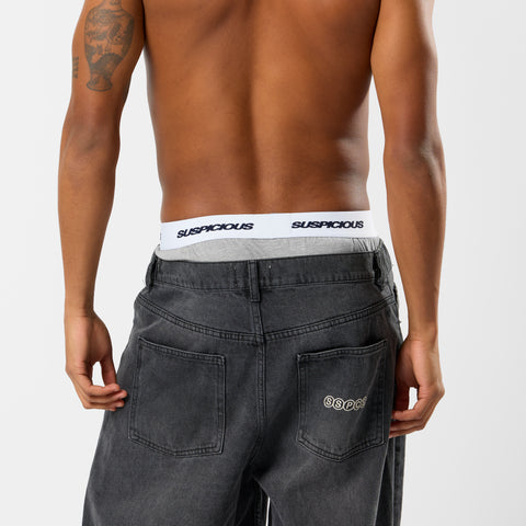 Polkaline / Suspicious Boxers - Neutral Heather