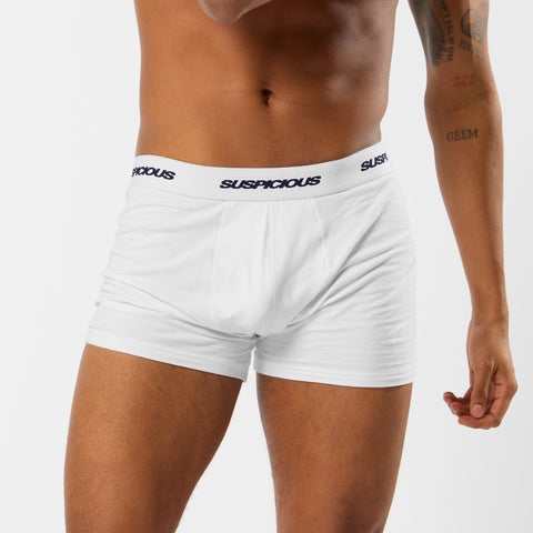 Polkaline / Suspicious Boxers - White