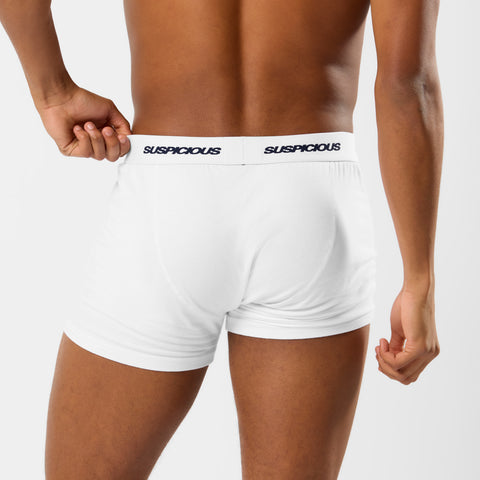 Polkaline / Suspicious Boxers - White