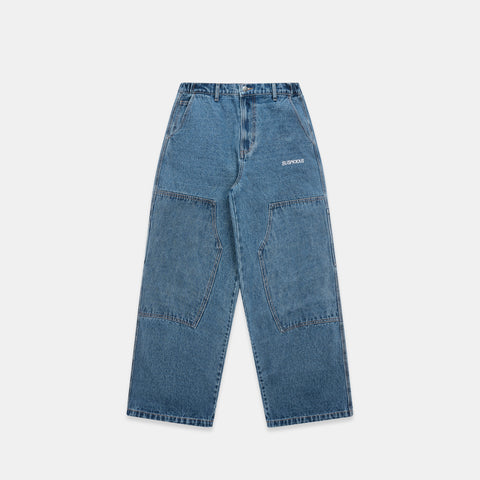 Polkaline / Suspicious Double Knee Jeans - Blue