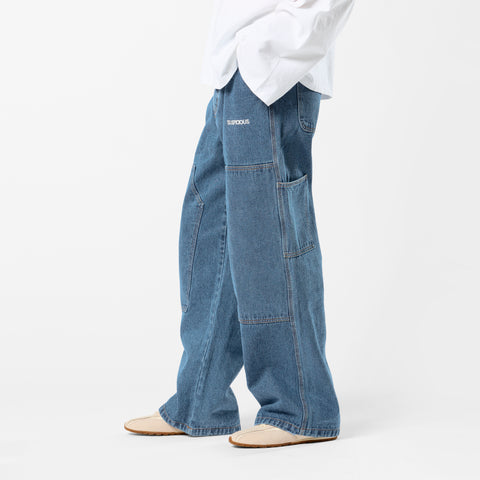 Polkaline / Suspicious Double Knee Jeans - Blue