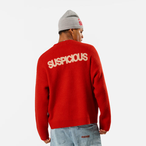 Polkaline / Suspicious Knitted Sweat - Red