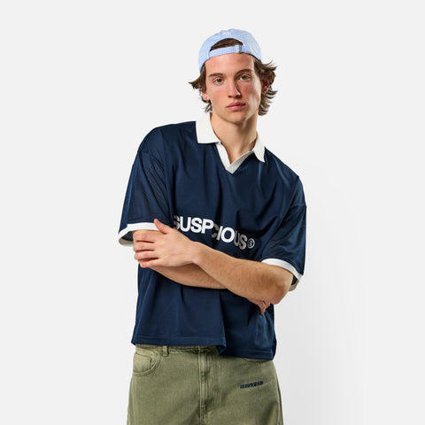 Spring 1 / Suspicious Mesh Football Top - Nightfall