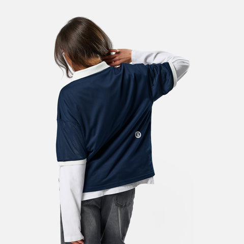 Spring 1 / Suspicious Mesh Football Top - Nightfall