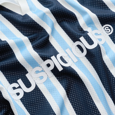 Spring 1 / Suspicious Mesh Football Top - Nightfall & Celestial Blue