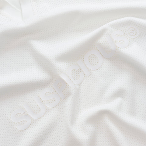 Spring 1 / Suspicious Mesh Football Top - White