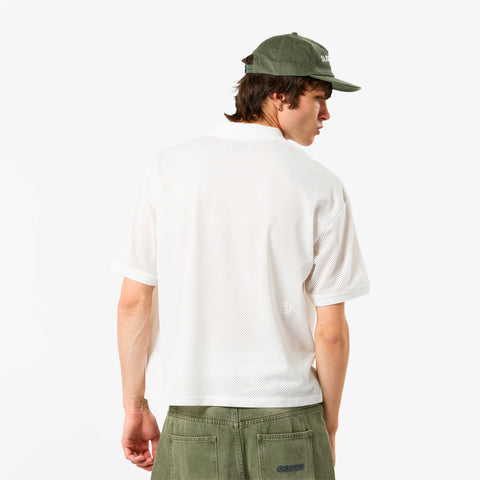Spring 1 / Suspicious Mesh Football Top - White