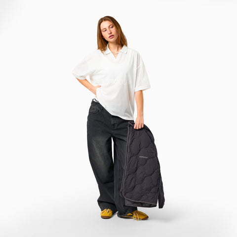 Spring 1 / Suspicious Mesh Football Top - White